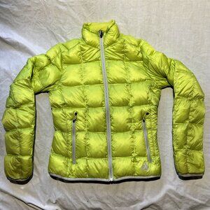 Eddie Bauer First Ascent EB800 Womens Goose Down Puffer Jacket Green Tall Medium